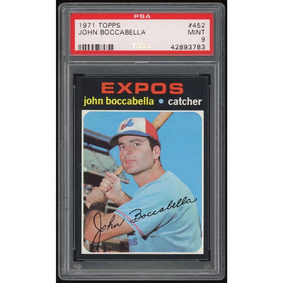 1971 Topps #452 John Boccabella Baseball Card | PSA 9