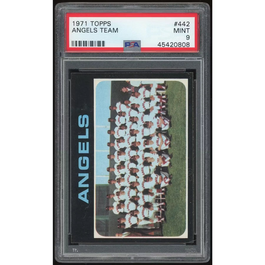 1971 Topps #442 Angels Team Card | PSA 9
