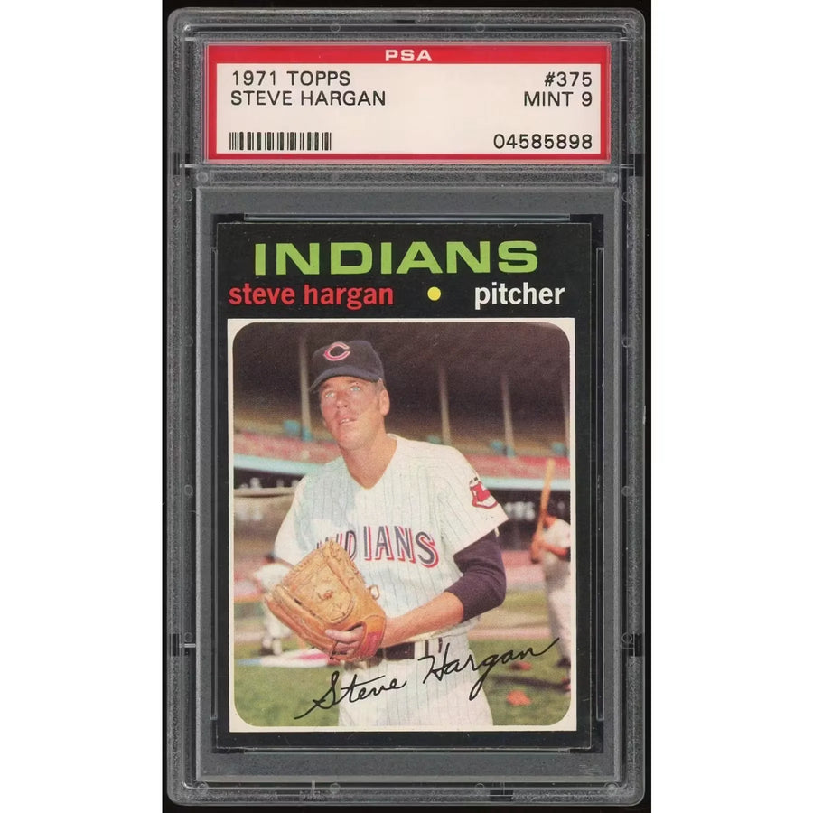 Steve Hargan 1971 Topps #375 Baseball Card | PSA 9