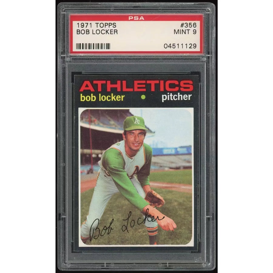 Bob Locker 1971 Topps #356 Baseball Card | PSA 9