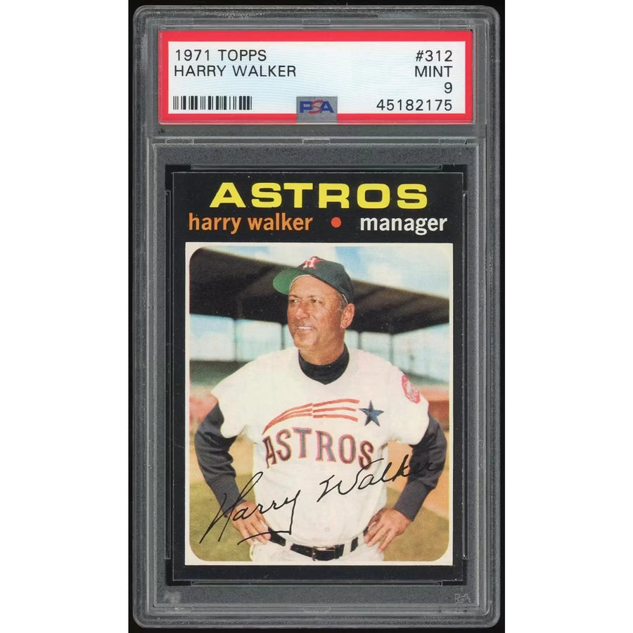 Harry Walker 1971 Topps #312 Baseball Card | PSA 9