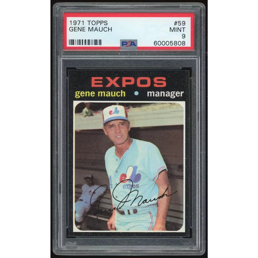 Gene Mauch 1971 Topps #59 Baseball Card | PSA 9