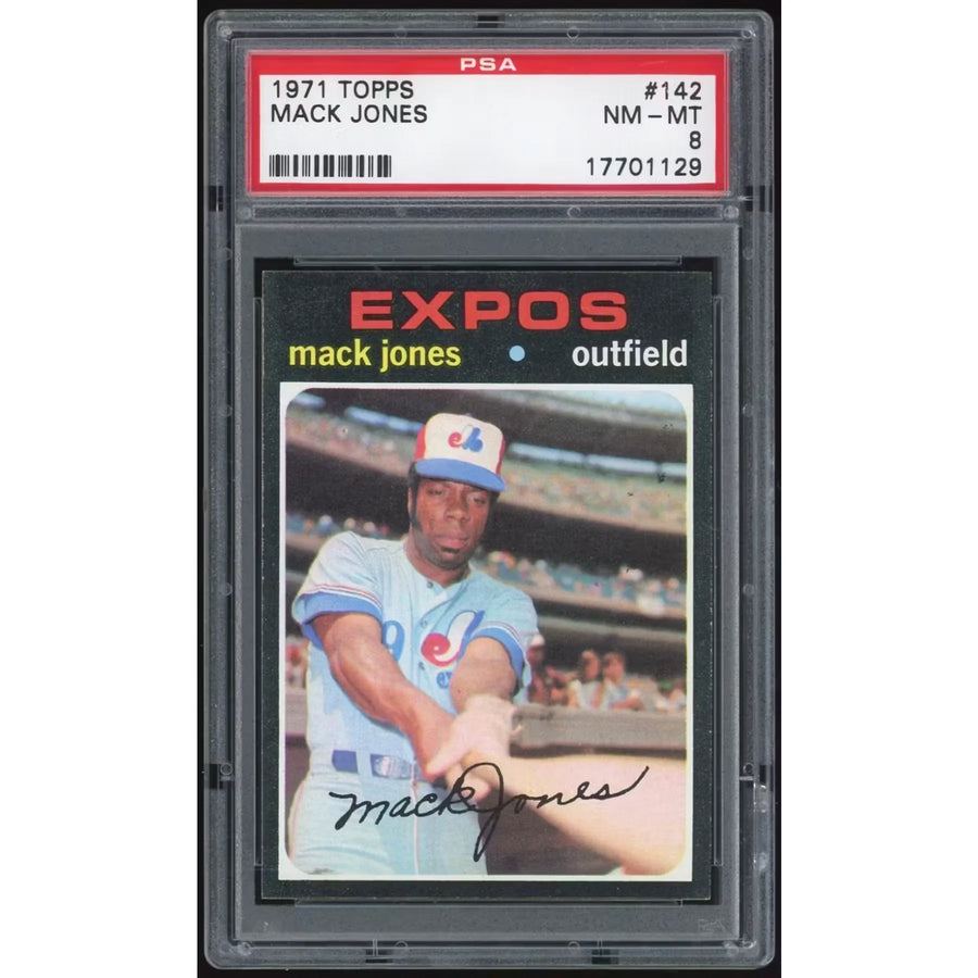 Mack Jones 1971 Topps #142 Baseball Card | PSA 8