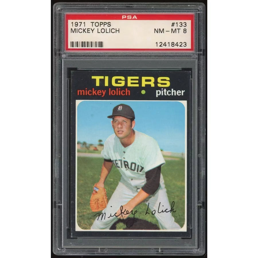 Mickey Lolich 1971 Topps #133 Baseball Card | PSA 8