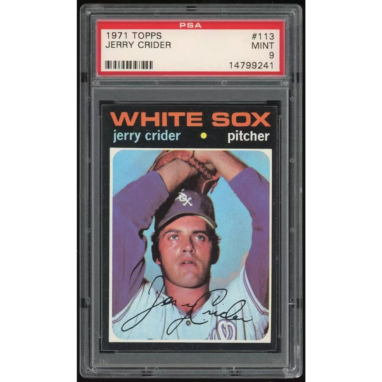 Jerry Crider 1971 Topps #113 Baseball Card | PSA 9