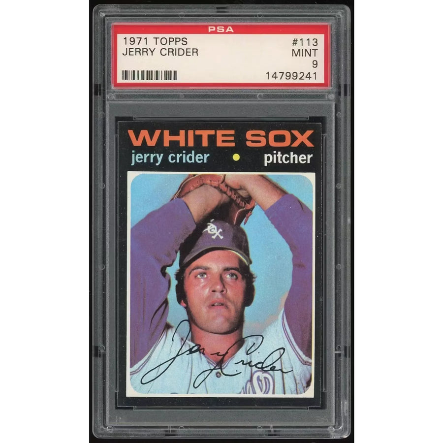 Jerry Crider 1971 Topps #113 Baseball Card | PSA 9