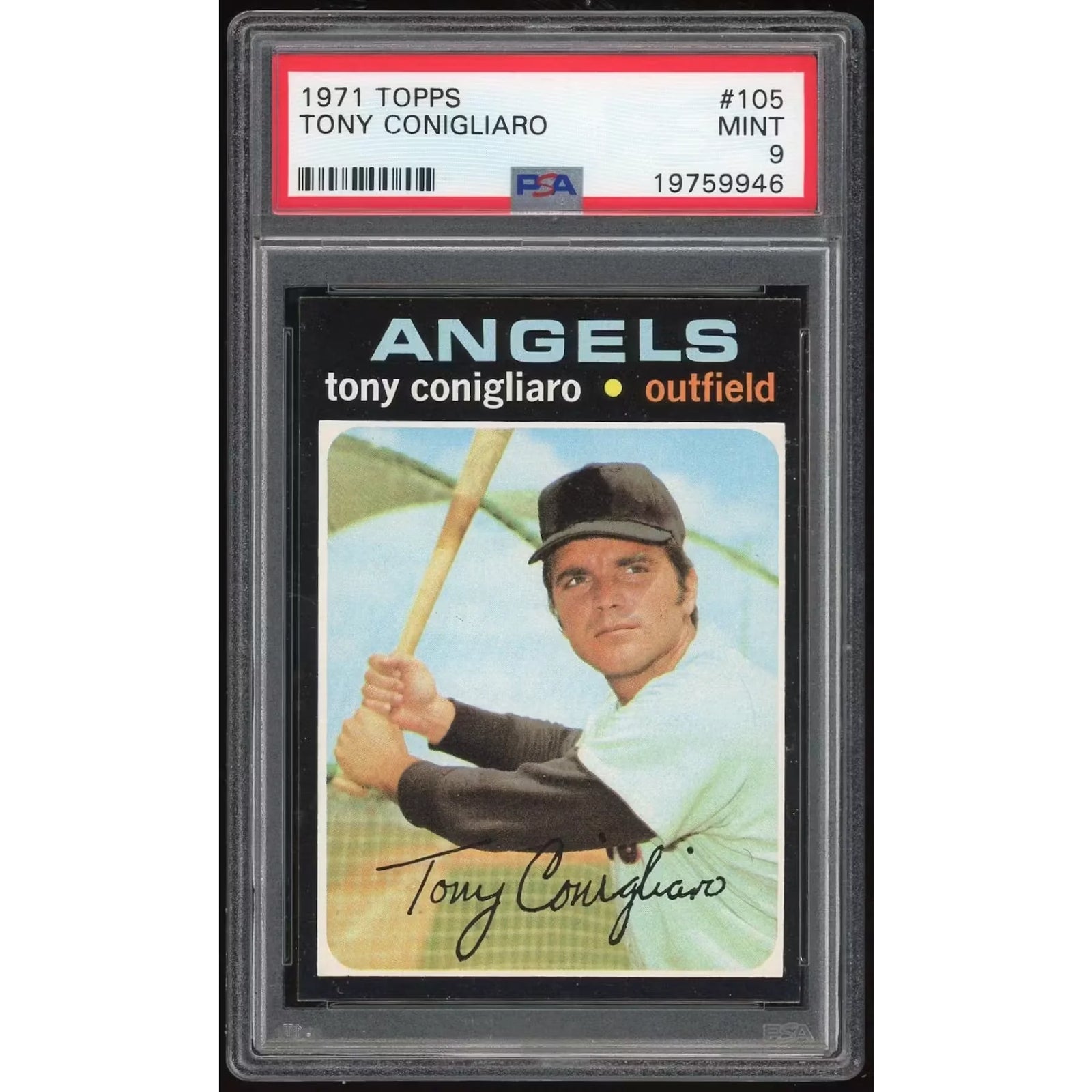 Tony Conigliaro 1971 Topps #105 Baseball Card | PSA 9