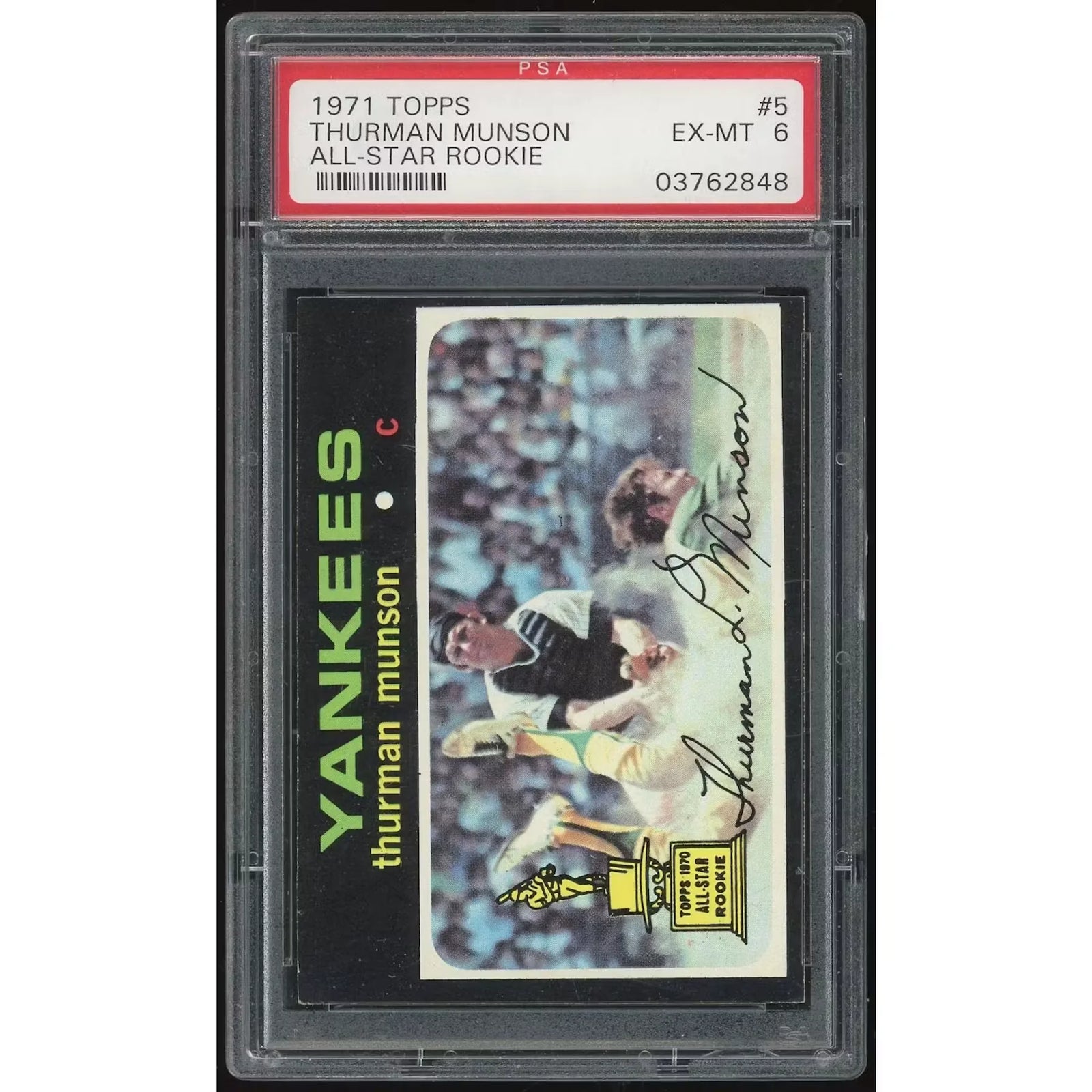 Thurman Munson 1971 Topps #5 Rookie Card | PSA 6