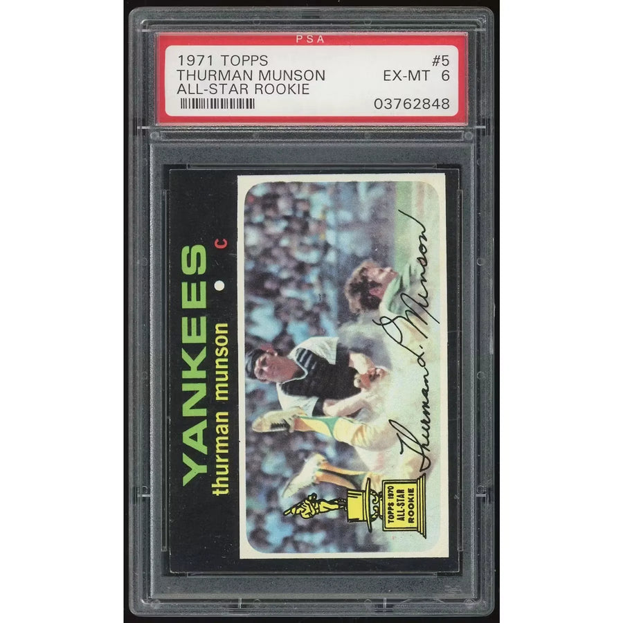 Thurman Munson 1971 Topps #5 Rookie Card | PSA 6