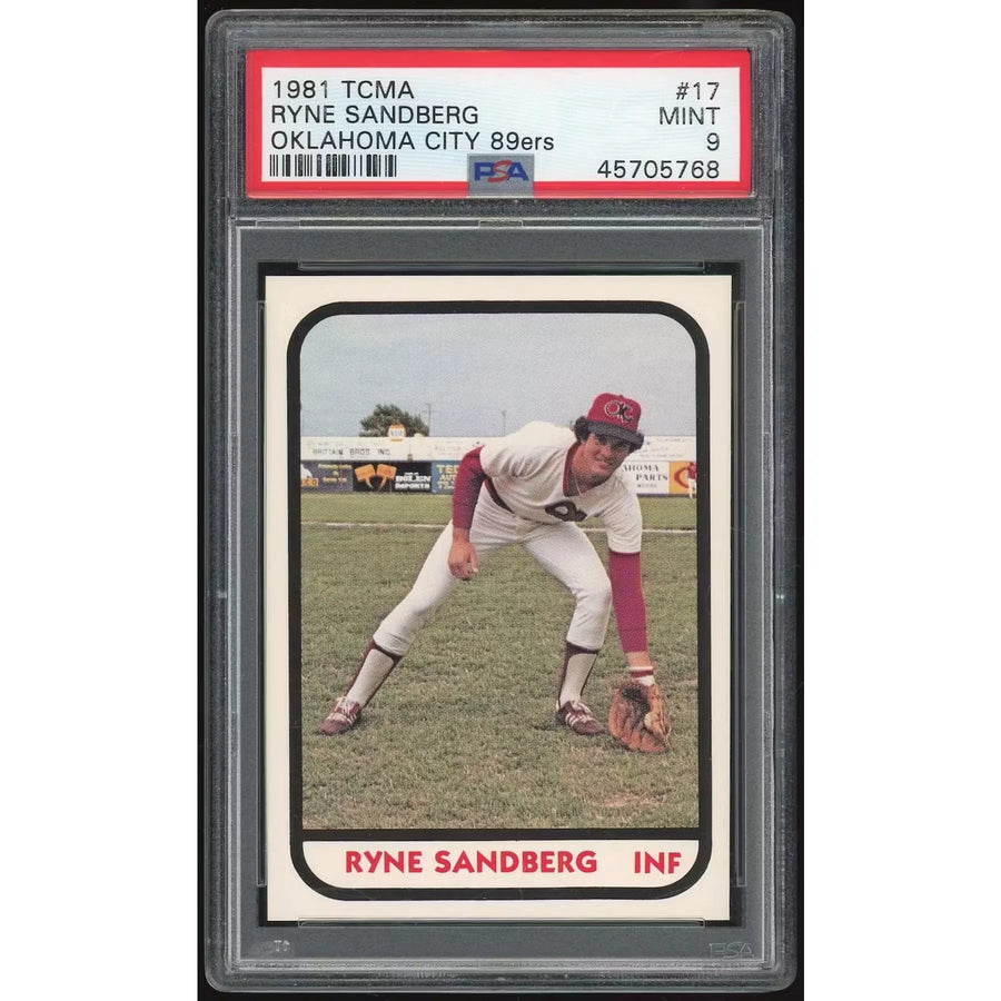 Ryne Sandberg 1981 TCMA Oklahoma City #17 Card | PSA 9