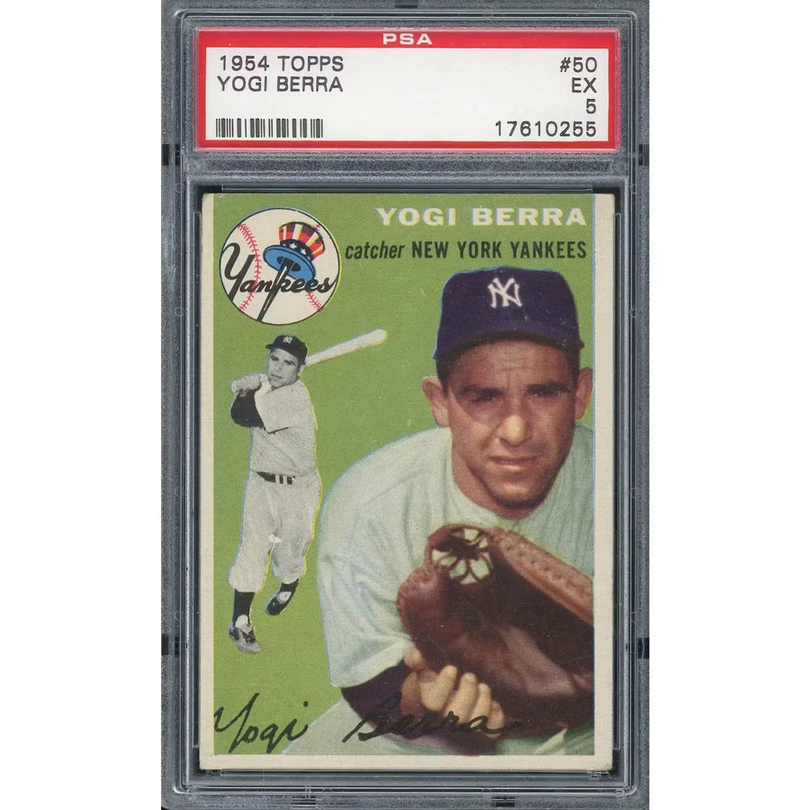 Yogi Berra 1954 Topps #50 Baseball Card | PSA 5