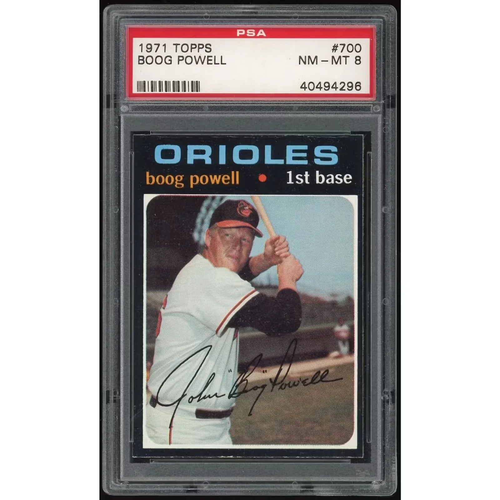 Boog Powell 1971 Topps #700 Baseball Card | PSA 8