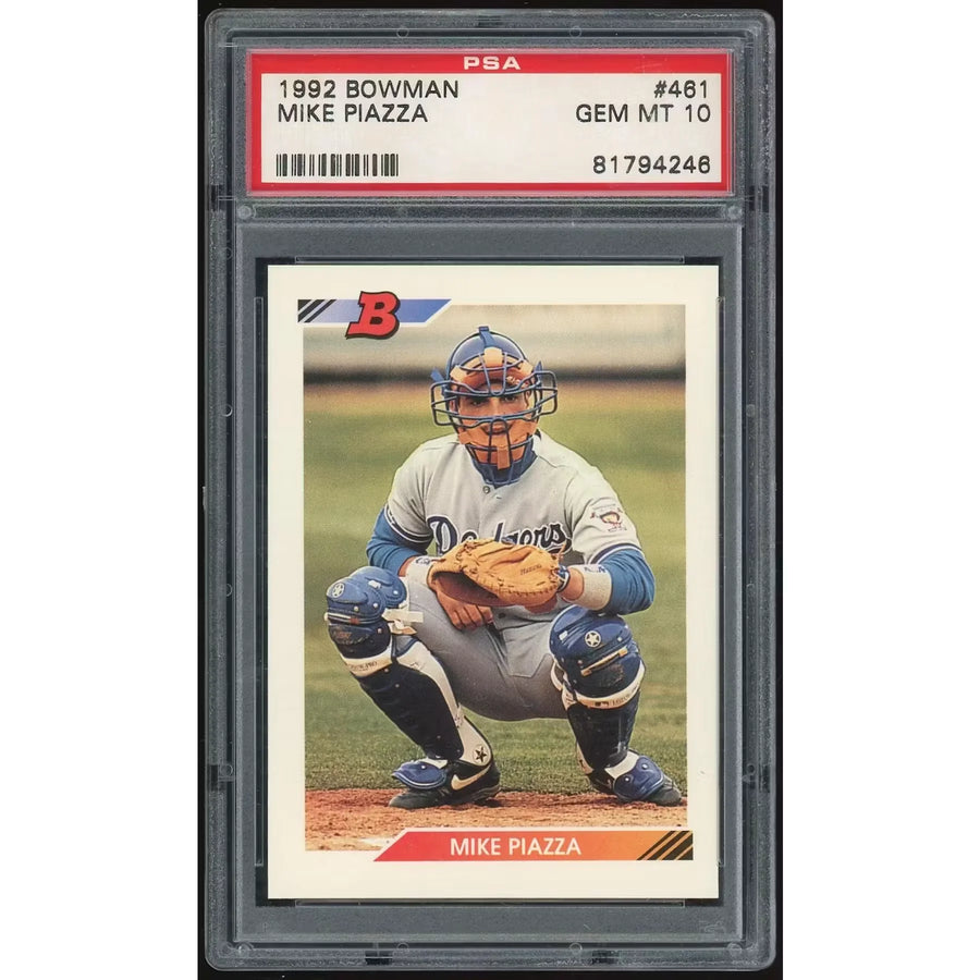 Mike Piazza 1992 Bowman #461 Rookie Card | PSA 10