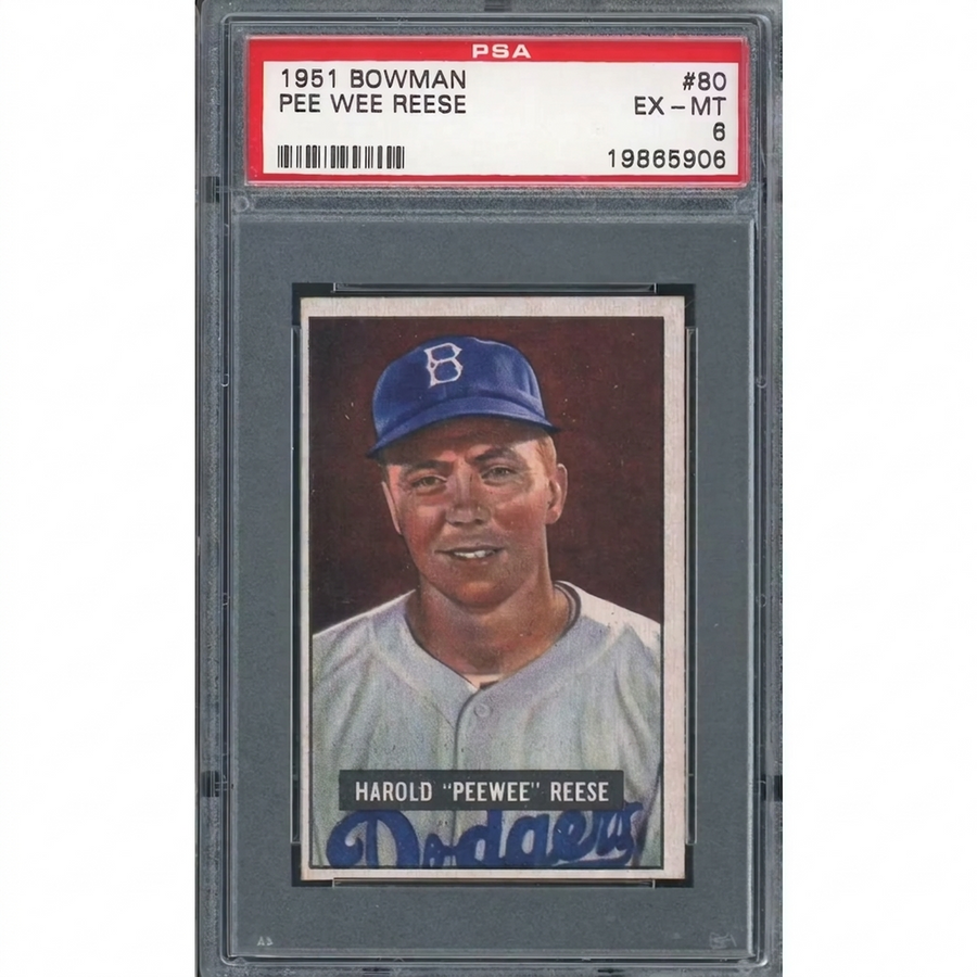 Pee Wee Reese 1951 Bowman #80 Baseball Card | PSA 6