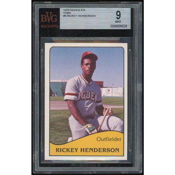 Rickey Henderson 1979 TCMA Ogden #9 Card | BVG 9