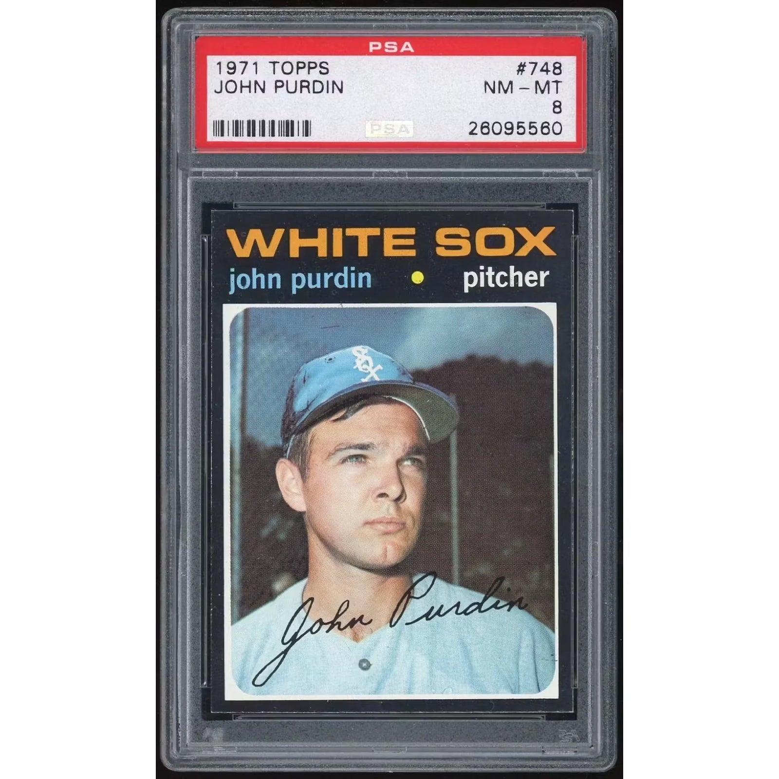 John Purdin 1971 Topps #748 Baseball Card | PSA 8
