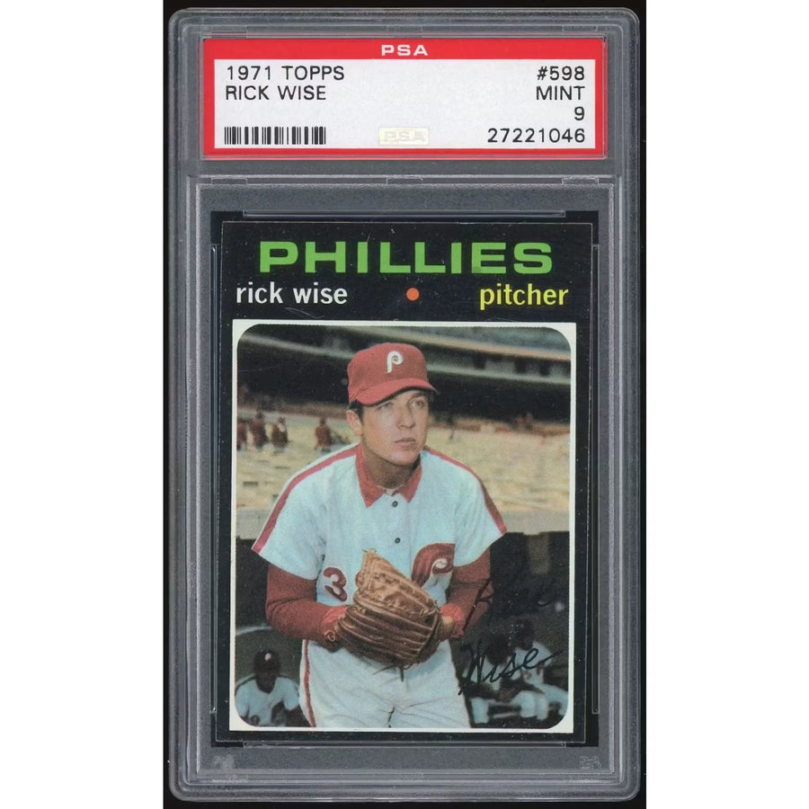 Rick Wise 1971 Topps #598 Baseball Card | PSA 9