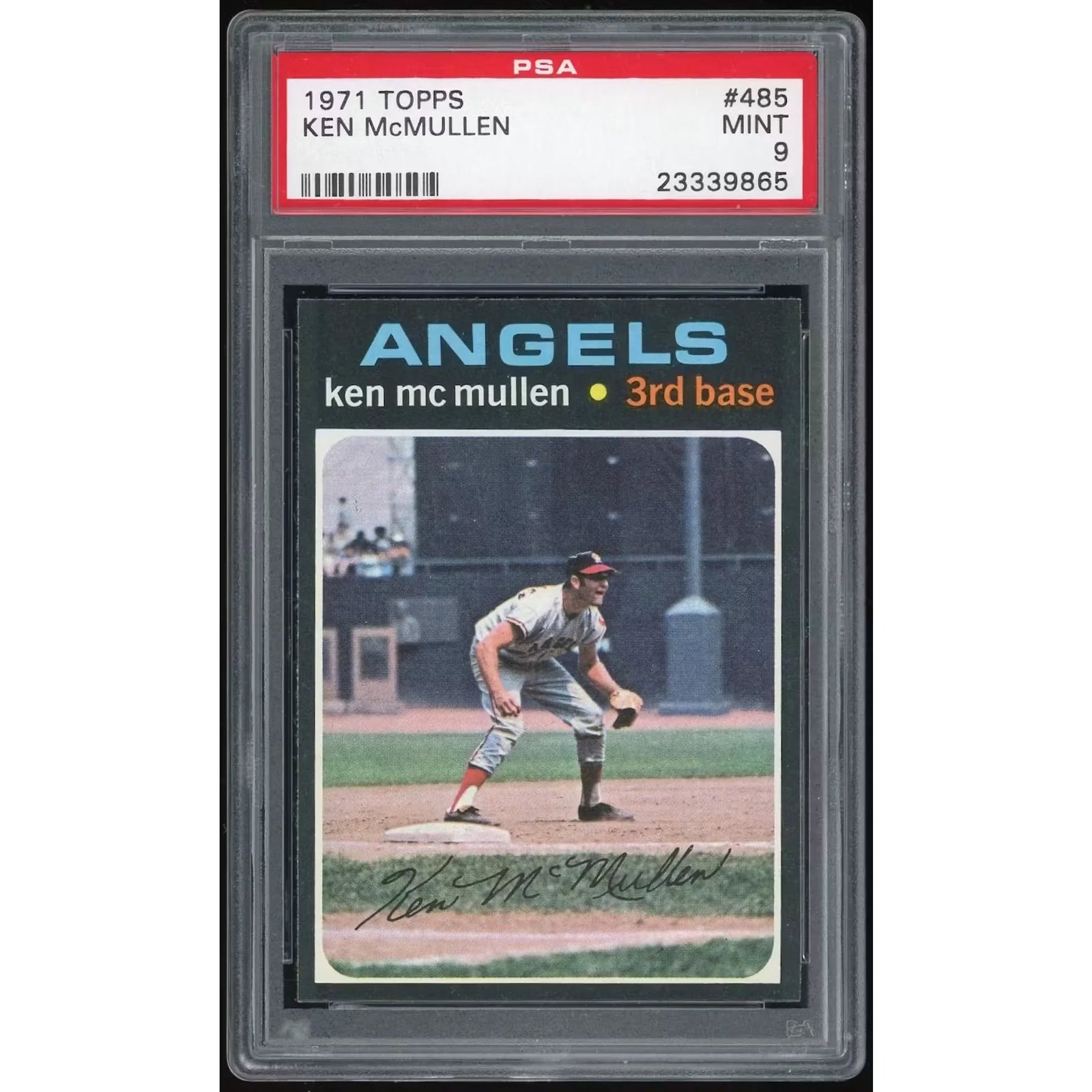 Ken McMullen 1971 Topps #485 Baseball Card | PSA 9