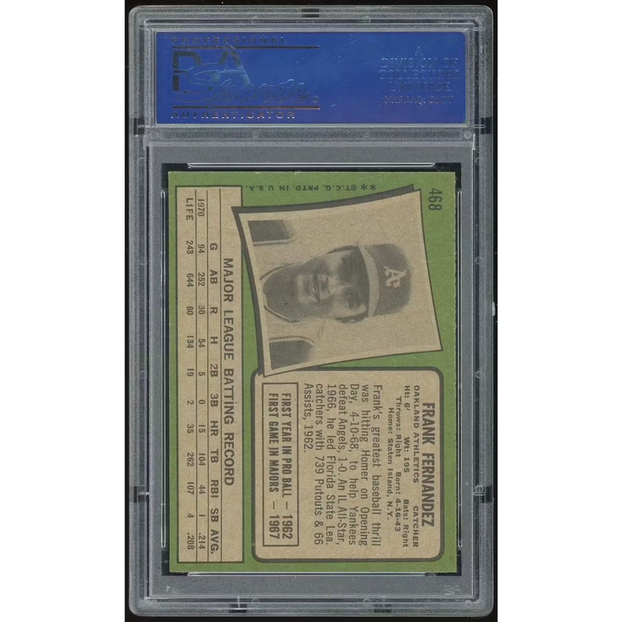 Frank Fernandez 1971 Topps #468 Baseball Card | PSA 9