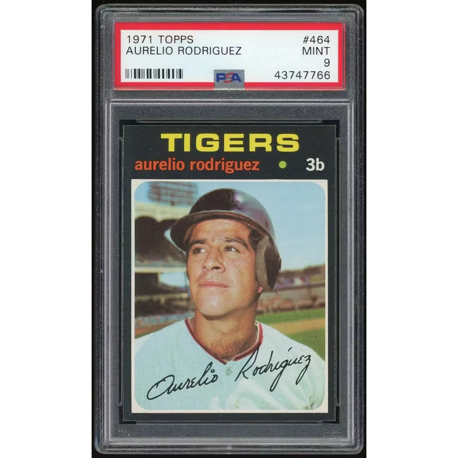 Aurelio Rodriguez 1971 Topps #464 Baseball Card | PSA 9