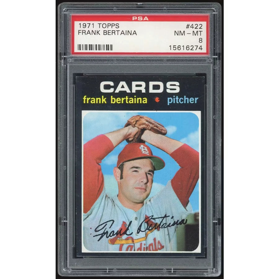 Frank Bertaina 1971 Topps #422 Baseball Card | PSA 8