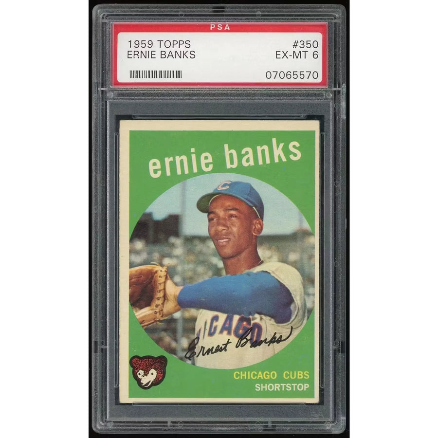 Ernie Banks 1959 Topps #350 Baseball Card | PSA 6