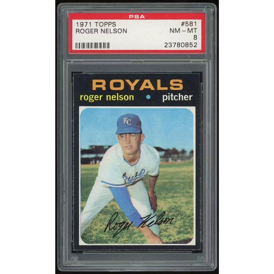 Roger Nelson 1971 Topps #581 Baseball Card | PSA 8
