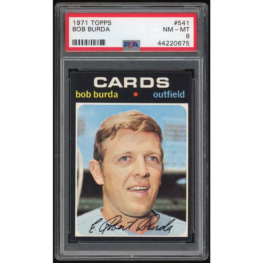 1971 Topps #541 Bob Burda Baseball Card | PSA 8