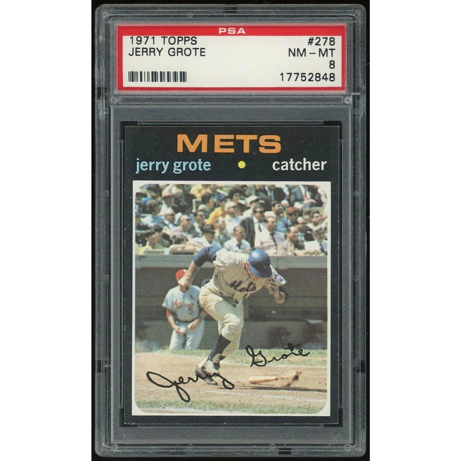 Jerry Grote 1971 Topps #278 Baseball Card | PSA 8