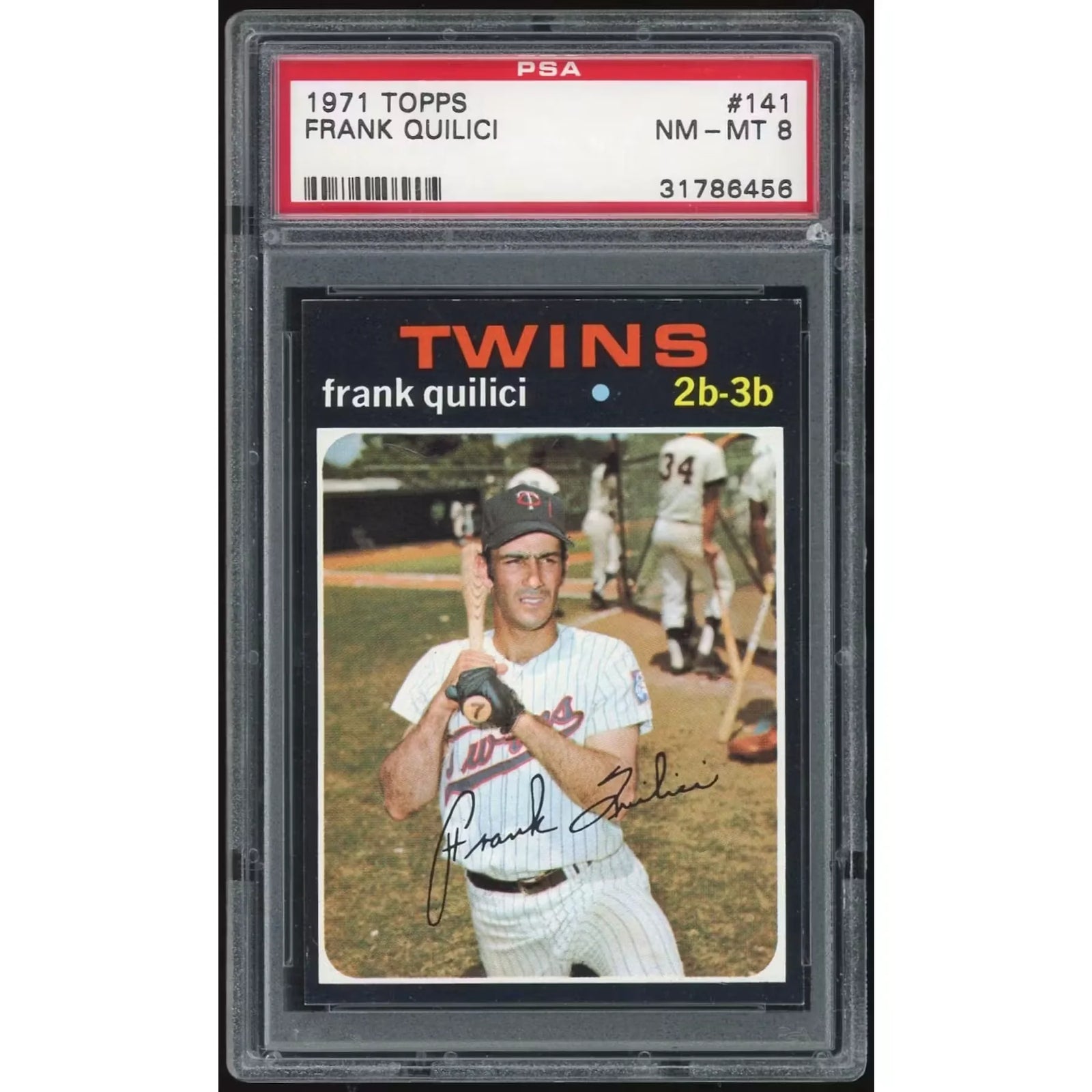 Frank Quilici 1971 Topps #141 Baseball Card | PSA 8