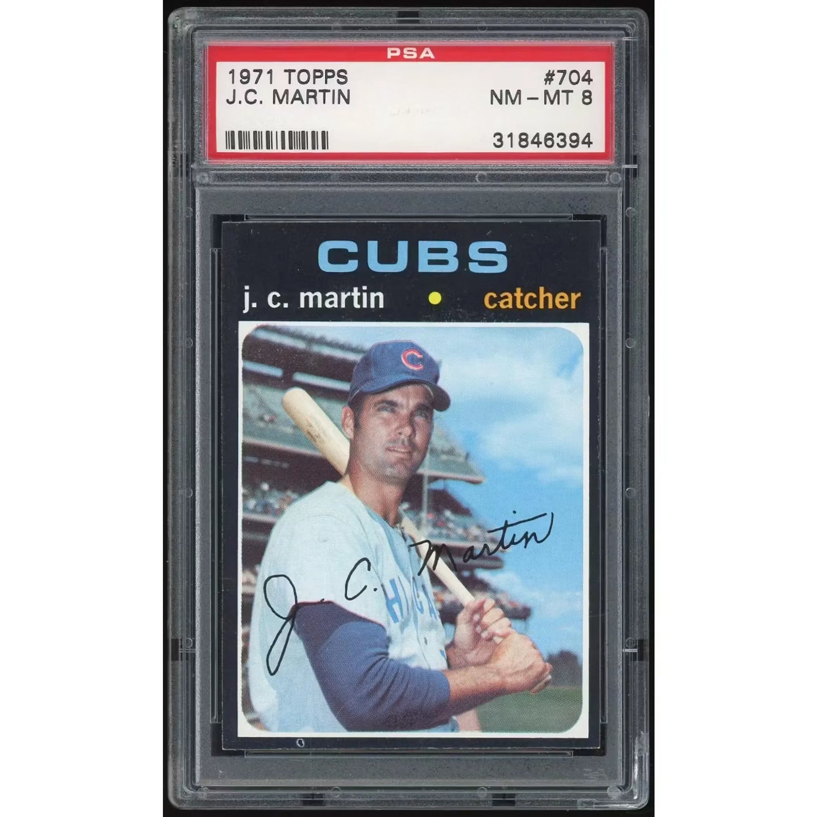 J.C. Martin 1971 Topps #704 Baseball Card | PSA 8