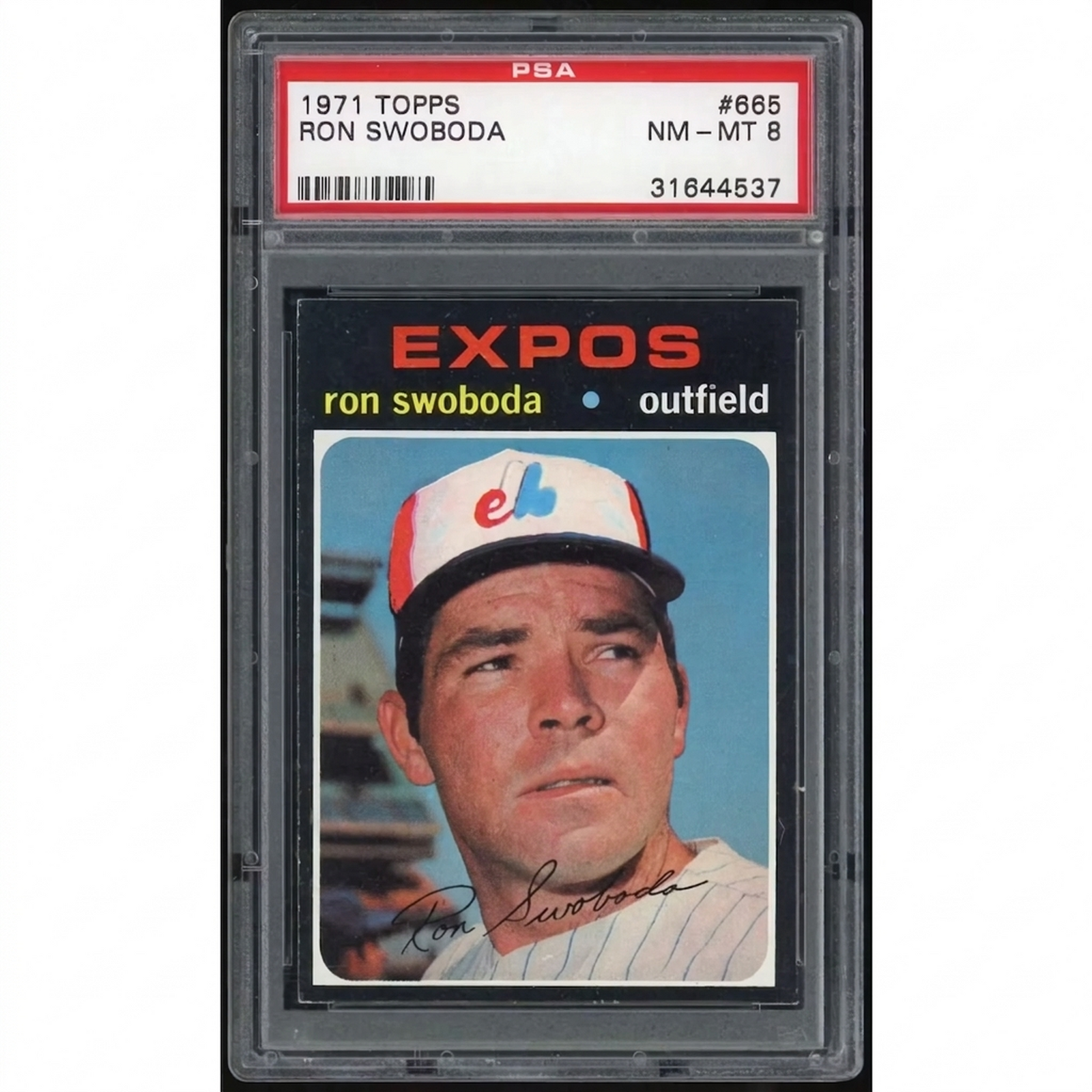 Ron Swoboda 1971 Topps #665 Baseball Card | PSA 8