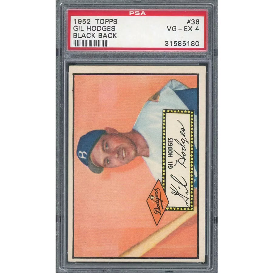 1952 Topps #36 Gil Hodges Baseball Card | PSA 4