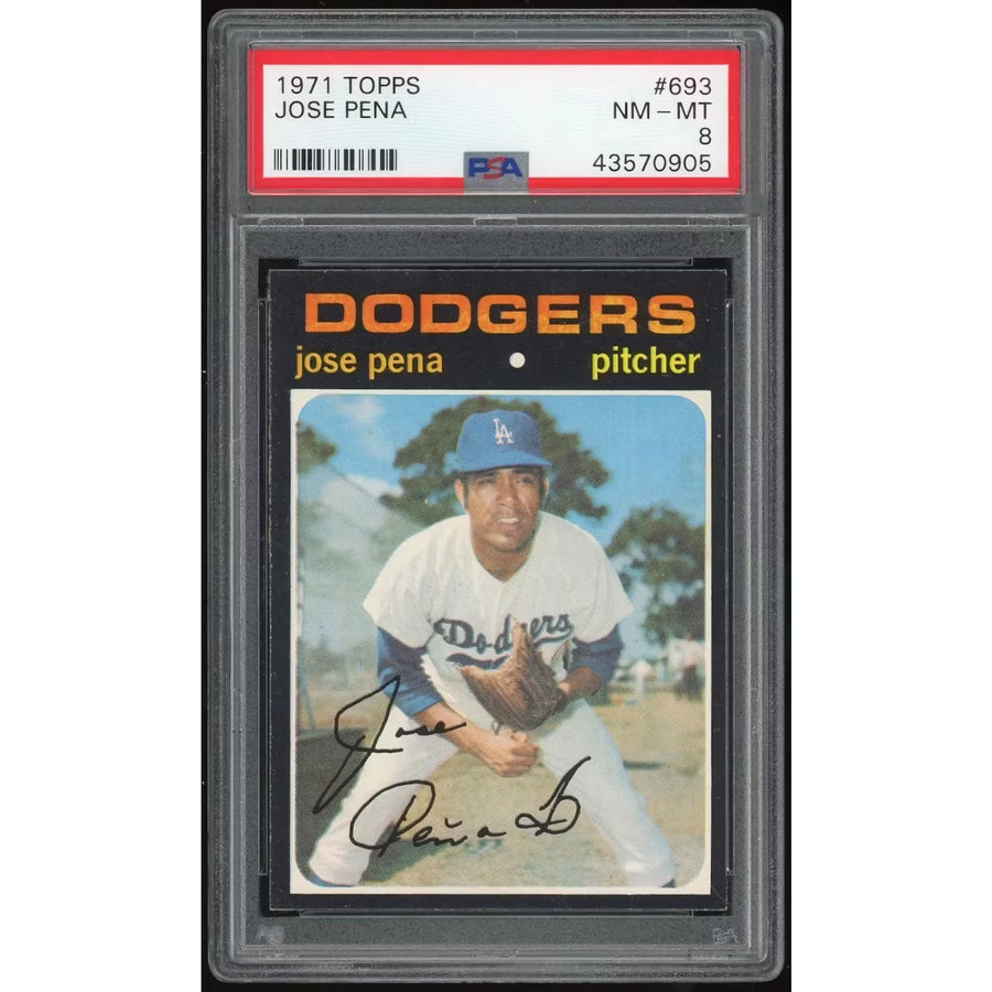 1971 Topps #693 Jose Pena Baseball Card | PSA 8
