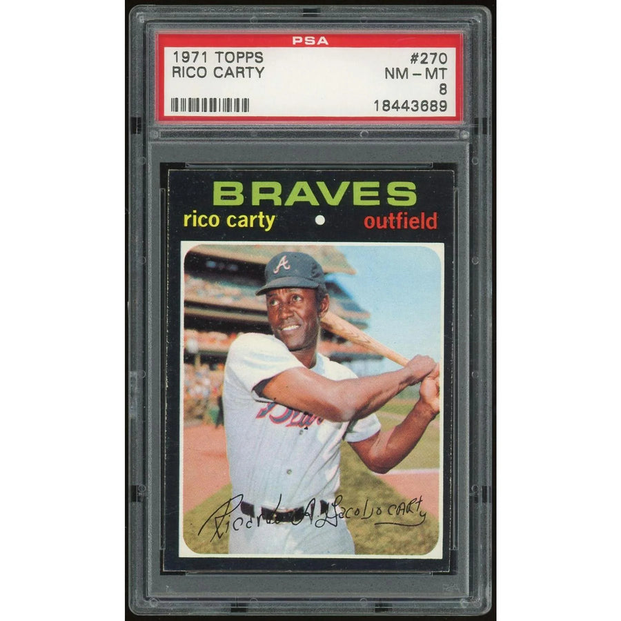 Rico Carty 1971 Topps #270 Baseball Card | PSA 8
