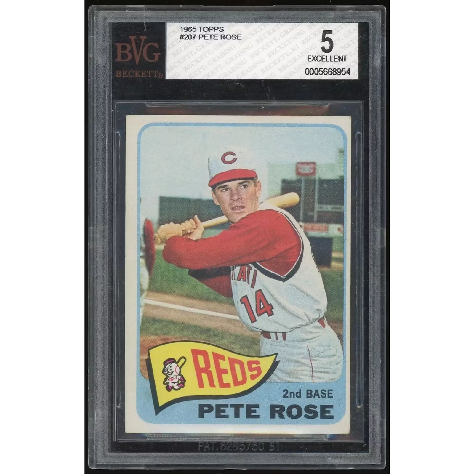 Pete Rose 1965 Topps #207 Card | BVG 5