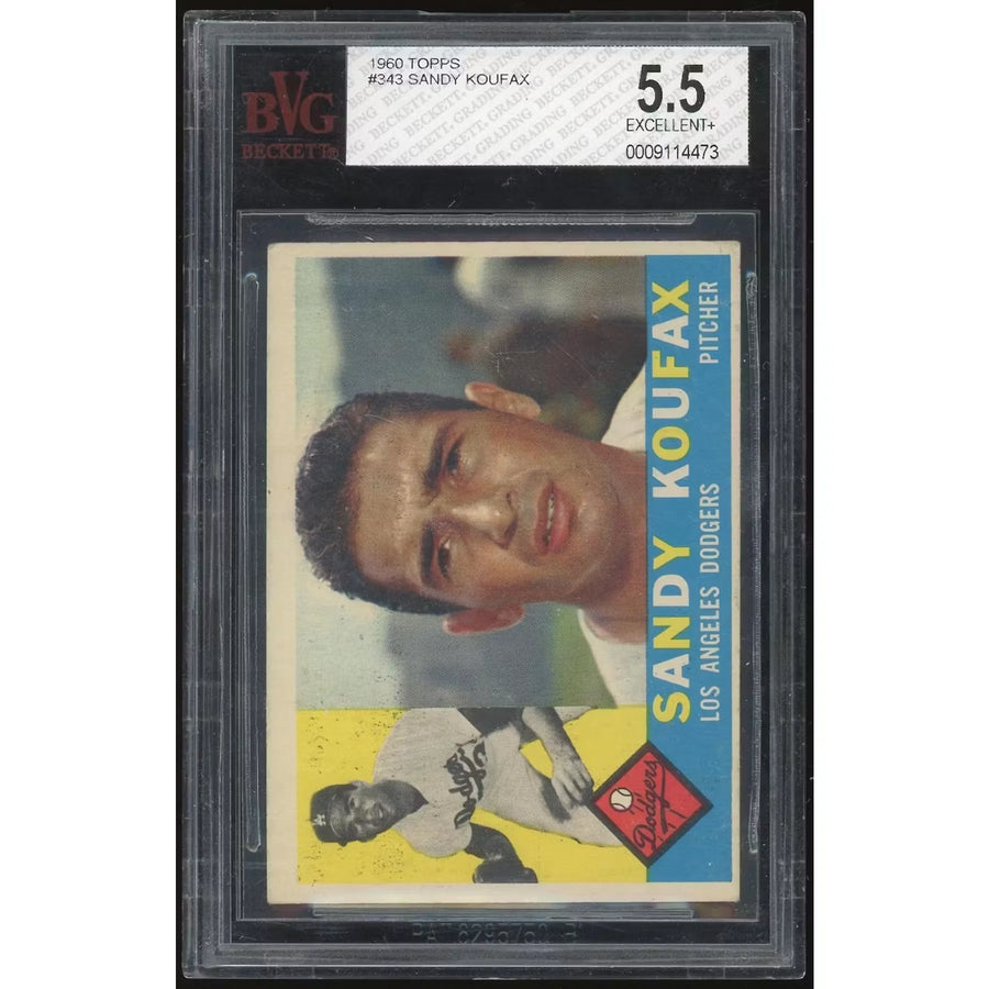 1960 Topps Sandy Koufax #343 Baseball Card | BVG 5.5