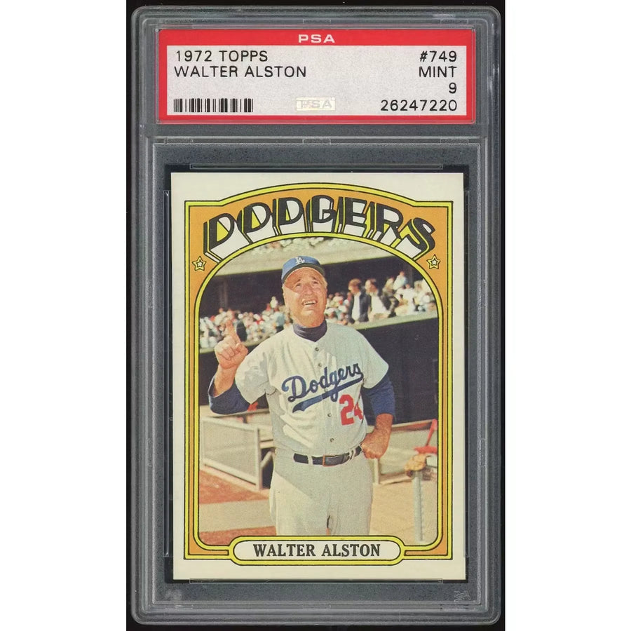 Walt Alston 1972 Topps #749 Baseball Card | PSA 9