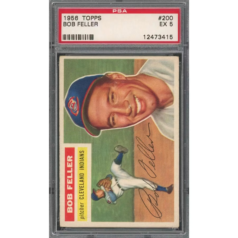 Bob Feller 1956 Topps #200 Baseball Card | PSA 5