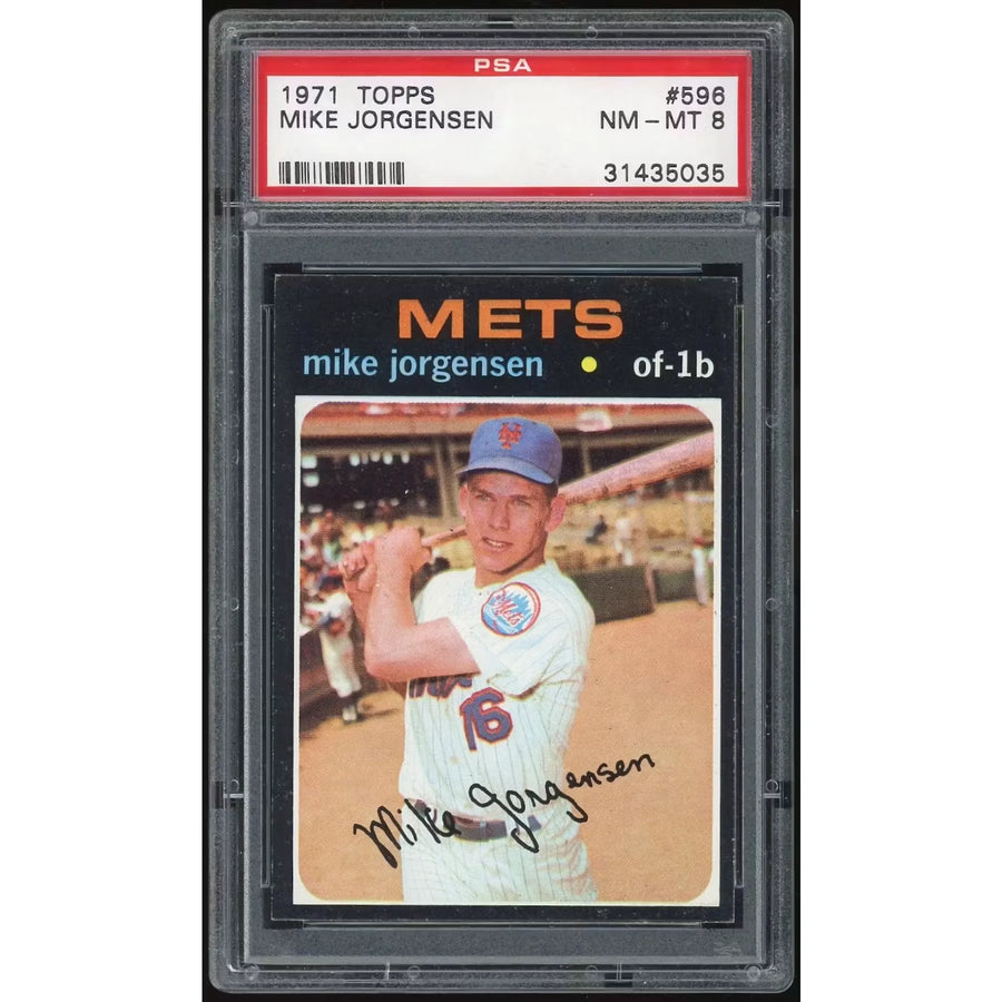 Mike Jorgensen 1971 Topps #596 Baseball Card | PSA 8