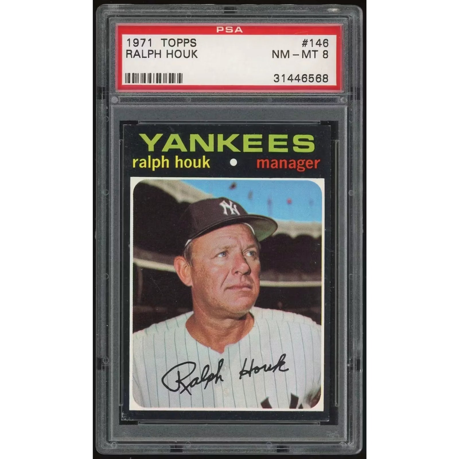 Ralph Houk 1971 Topps #146 Baseball Card | PSA 8