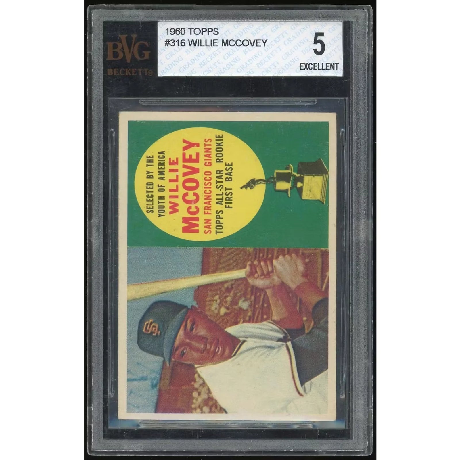 Willie McCovey 1960 Topps Rookie Card #316 | BVG 5