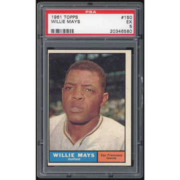 1961 Topps #150 Willie Mays Card | PSA 5