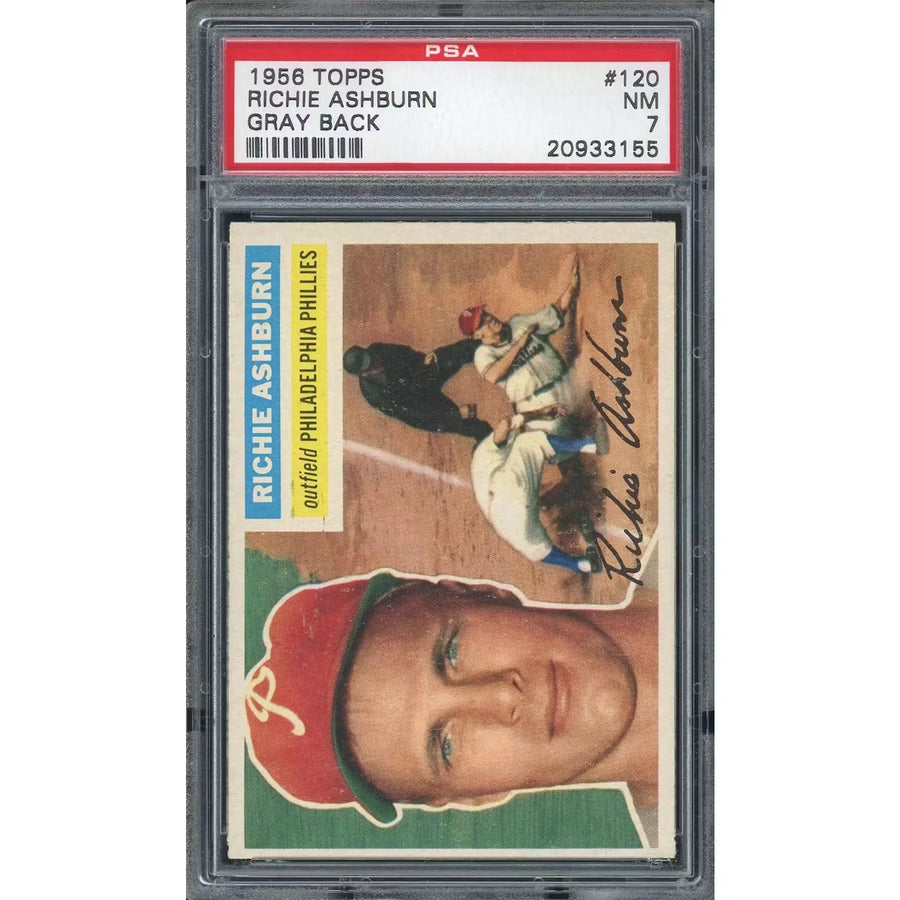 Richie Ashburn 1956 Topps #120 Card | PSA 7