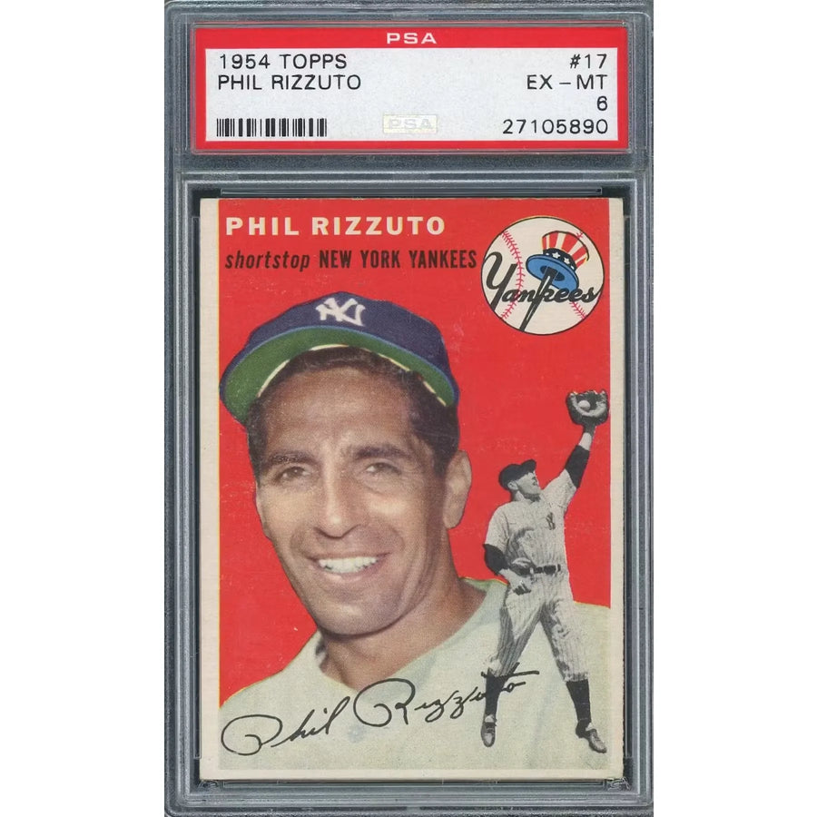 Phil Rizzuto 1954 Topps #17 Baseball Card | PSA 6