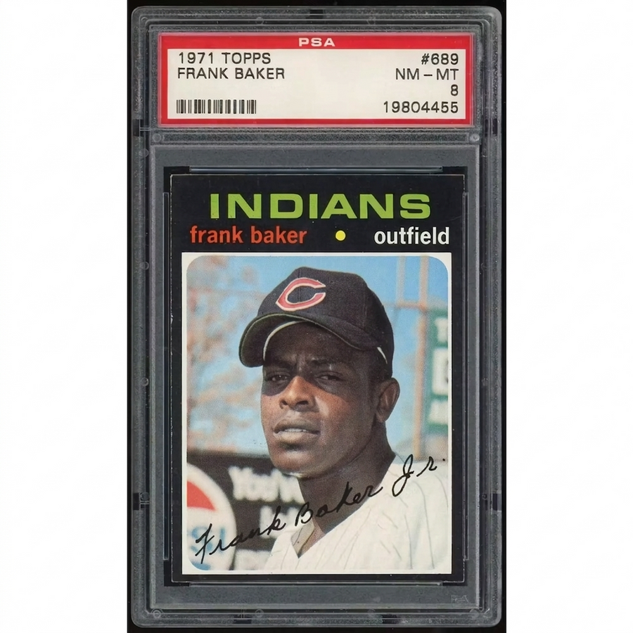 Frank Baker 1971 Topps #689 Baseball Card | PSA 8