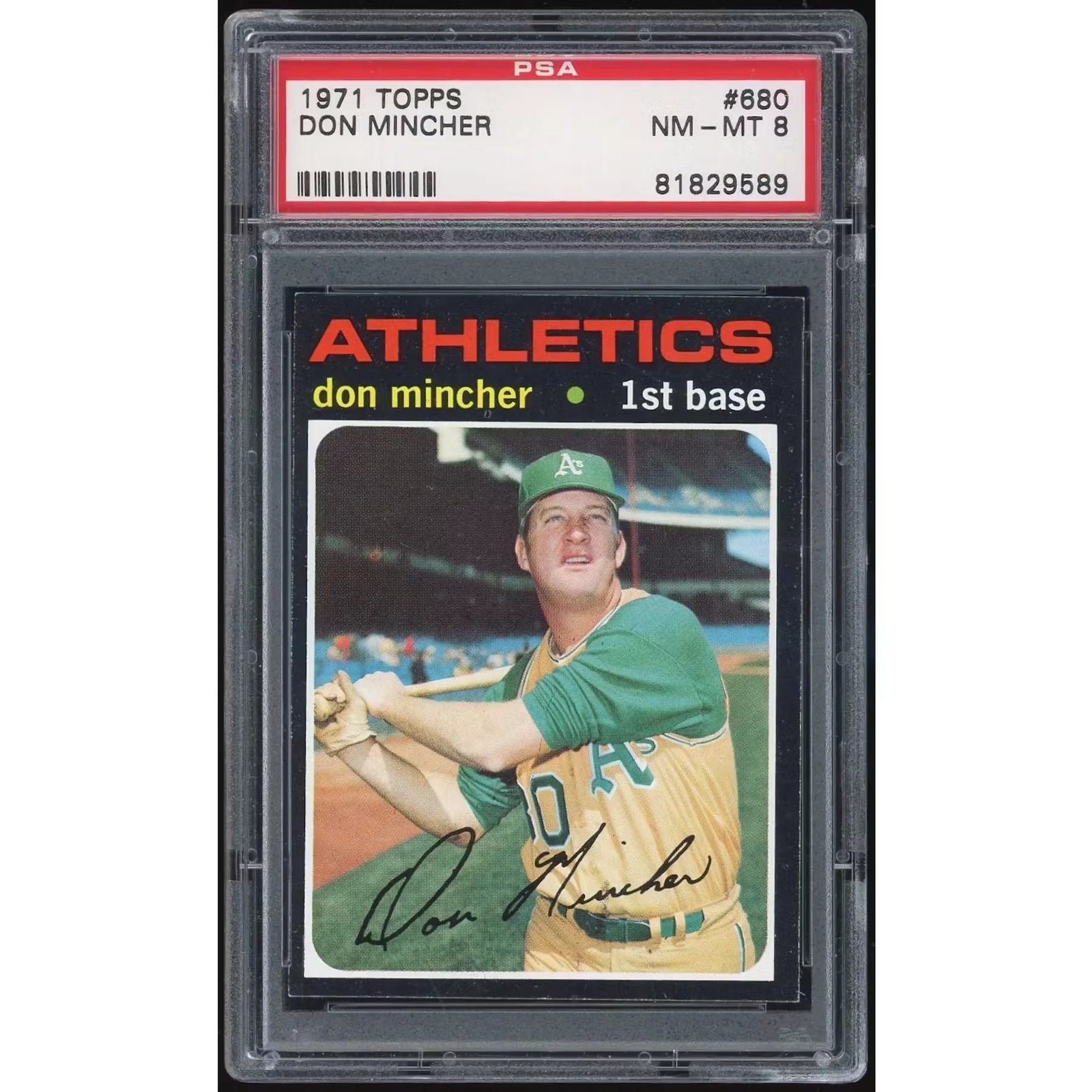 Don Mincher 1971 Topps #680 Baseball Card | PSA 8