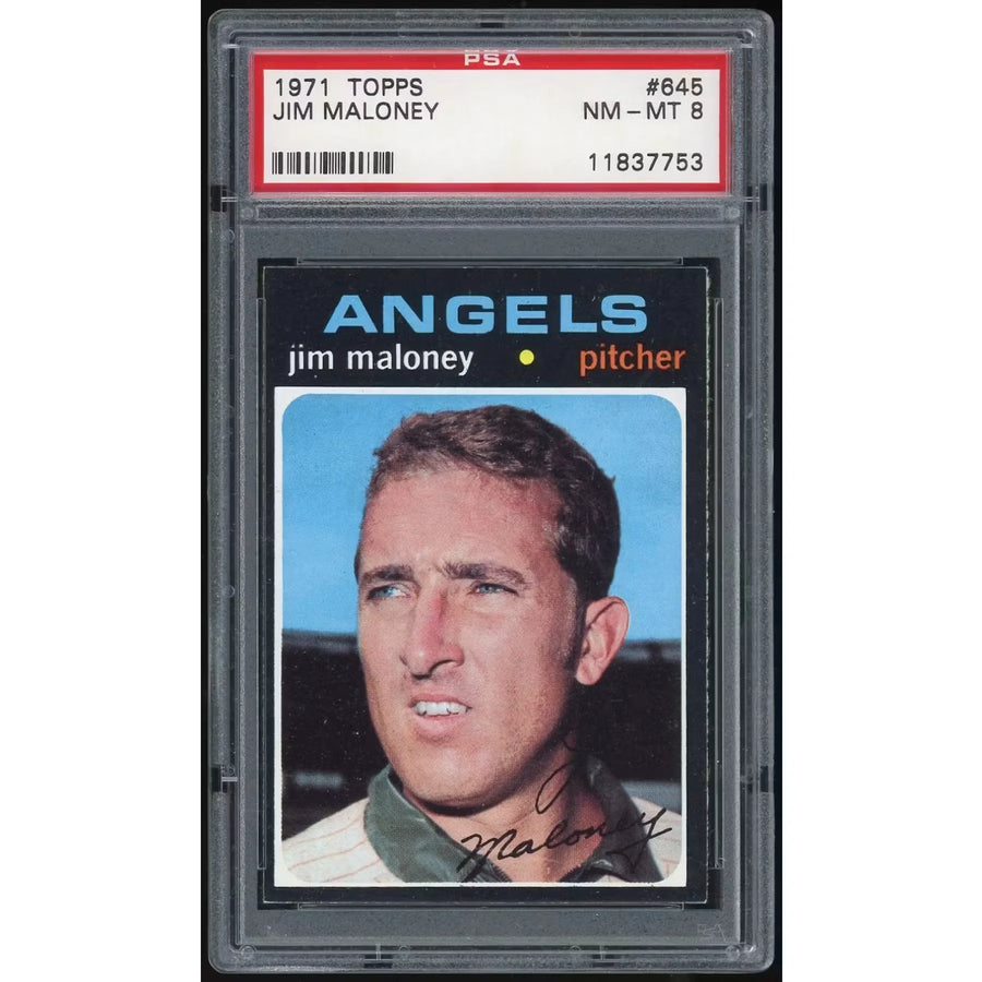 1971 Topps #645 Jim Maloney Baseball Card | PSA 8