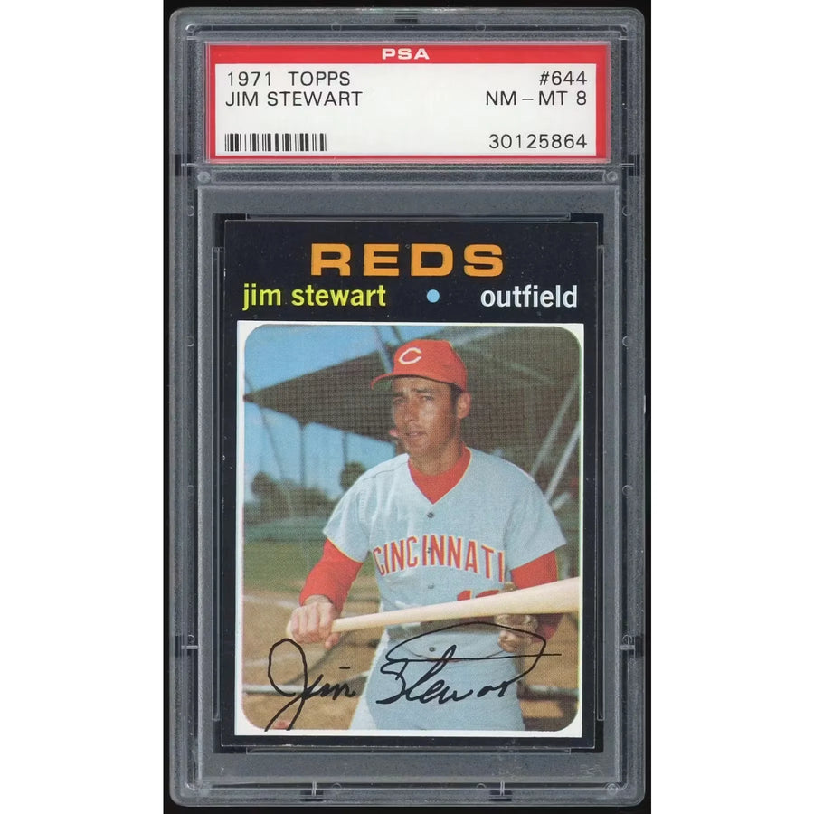 Jim Stewart 1971 Topps #644 Baseball Card | PSA 8
