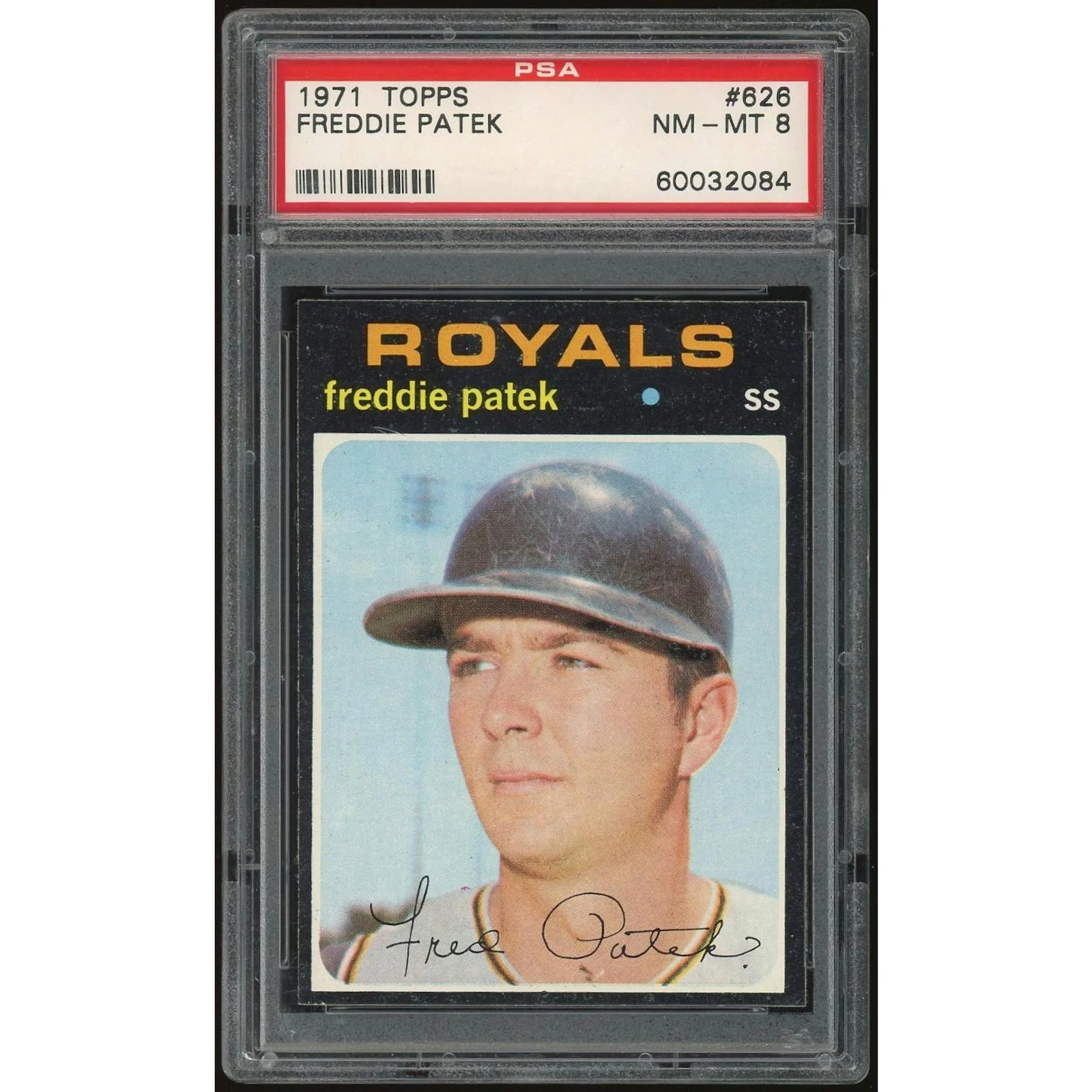 1971 Topps #626 Freddie Patek Baseball Card | PSA 8 2084